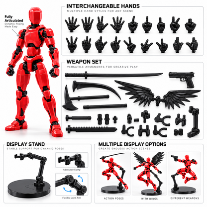 ⚔️💥 Build Your Own Robot Army – Fully Poseable Action Figures with Swappable Weapons