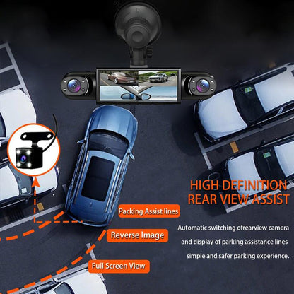 🎥 1080P HD Car Dash Camera | 🚘Infrared Night Vision, G-Sensor, Loop Recording & Adjustable Lenses