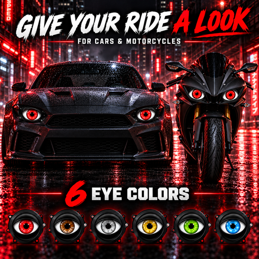 Animated LED Eye Light for Motorcycles & Cars — Blink, Look & React