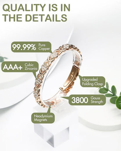 🏆Flash Sale⚡ 50K+ SOLD! ❤️‍🔥✨Four-leaf Clover Women Pure Copper Bracelets