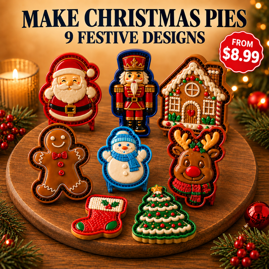 🥧Christmas Mini Pie Mold — Choose from 9 Festive Designs✨