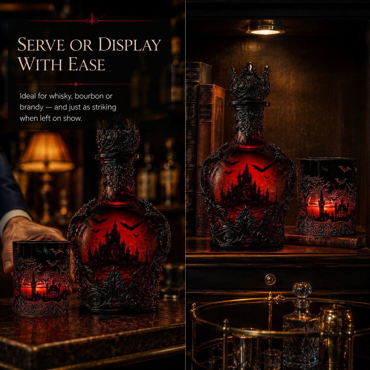 🔥Last Day 49% OFF - 🦇🍺Gothic Vampire Castle Whisky Decanter & Tumbler(📦Buy 2 Free Shipping)