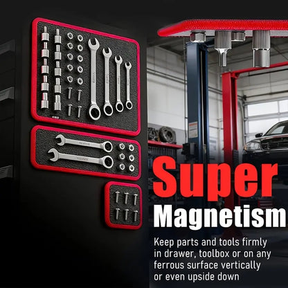 Magnetic Parts Tray Set — Keep Screws, Sockets & Small Tools From Rolling Away