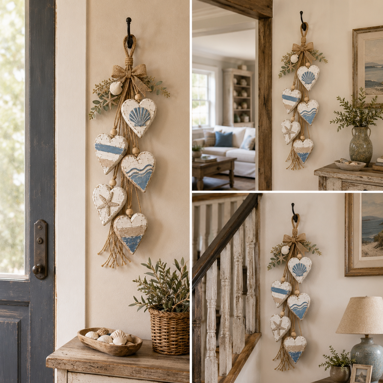 🤎 Hanging Heart Wall Decor-Bring Rustic Warmth Into Your Home