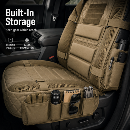 🚙Tactical MOLLE Car Seat Cover Organizer – Rugged Protection & Smart Storage