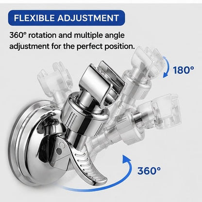 Adjustable Shower Head Holders Removable Suction Cup Shower Head Bracket No Drill Shower Head Bracket