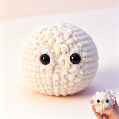 🧶Crochet Bubble Squishy Ball – Soft Squeeze Fidget Toy