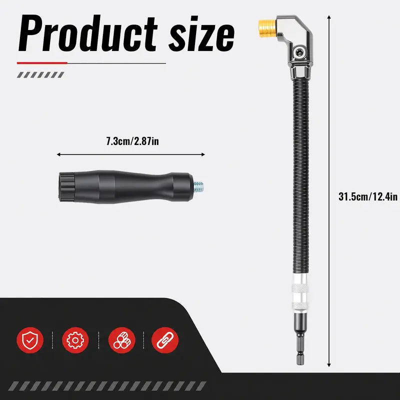 90° Right Angle Drill Attachment — Reach Tight Corners Without Removing Everything Apart