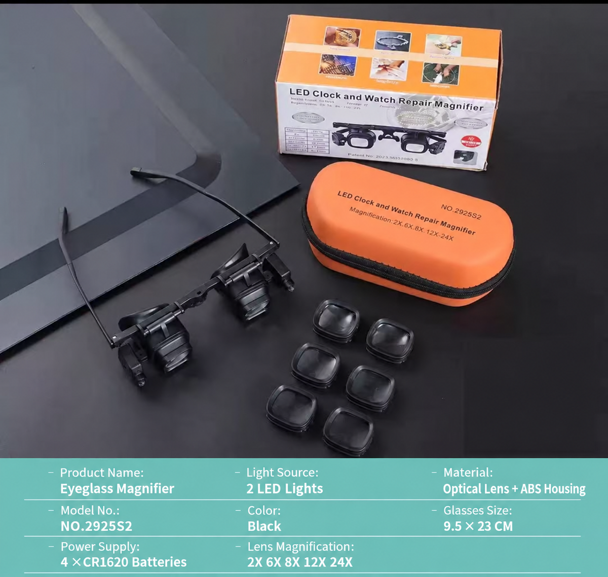 🔥🔬 Limited-Time Deal | LED Magnifier Glasses – 4 Magnification Levels & Dual LED