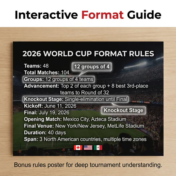 ⚽🏆 Ultimate 2026 Soccer Fan Wall Chart Kit – Group Stage & Knockout Posters (23.6” x 35.4”), Marker Pen & Mounting Strips Included 🎁