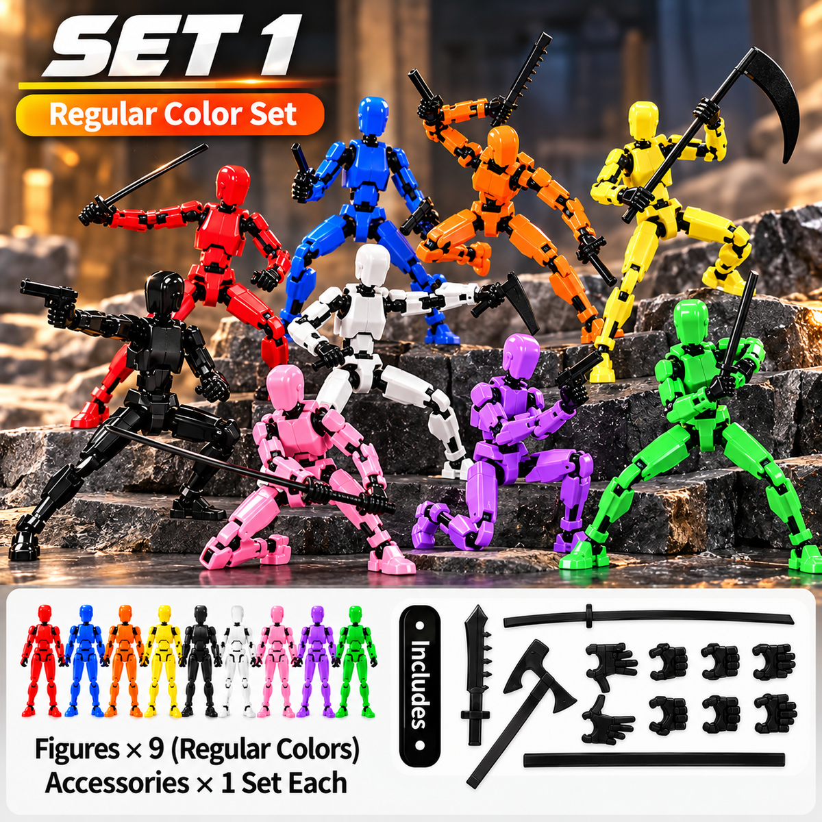 ⚔️💥 Build Your Own Robot Army – Fully Poseable Action Figures with Swappable Weapons