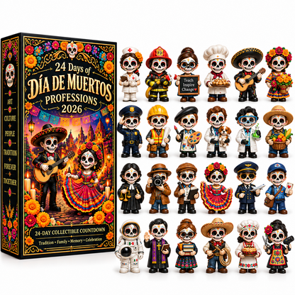 Pueblo del Día de Muertos 2026 – 24-Day Day of the Dead Collectible Countdown Calendar with 24 Unique Miniatures