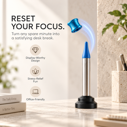 🎯 Pop & Land™ Kinetic Desk Toy | Press, Launch & Land Challenge
