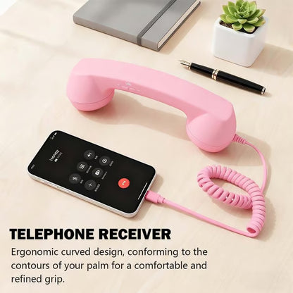 ☎️ Retro USB-C Phone Handset – Wired Vintage Receiver for Smartphones
