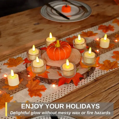🔥6-Pack Rechargeable Tea Lights – Realistic Flicker & Remote Control
