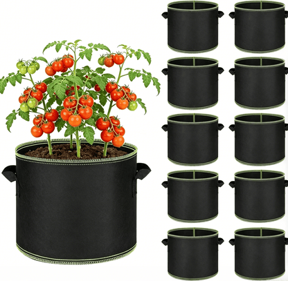 🌱5-Pack 5 Gallon Grow Bags – Heavy Duty Aeration Fabric Pots with Handles for Vegetables, Flowers & Fruits