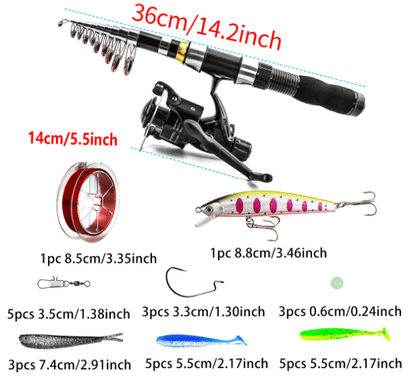 🎣Professional Fishing Rod and Reel Combo Set