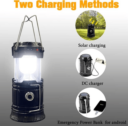 ☀️ Collapsible Solar Camping Lantern – Portable LED Emergency Light