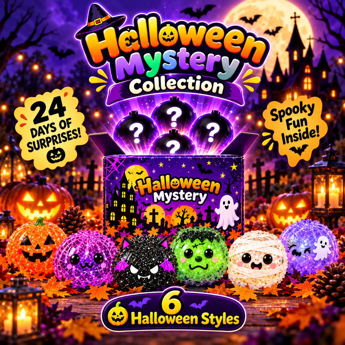 🎈Limited stock Holiday Mystery Dumpling Squishy – Halloween & Christmas Editions