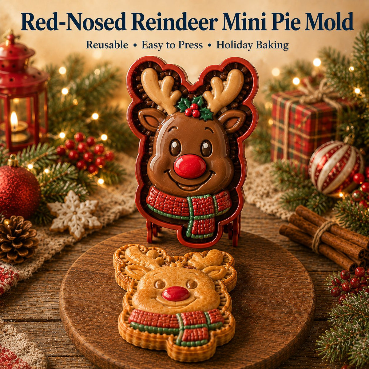 LAST DAY SALE Only $9.99🎄 9‑Design Christmas Mini Pie Mold Collection🥧✨