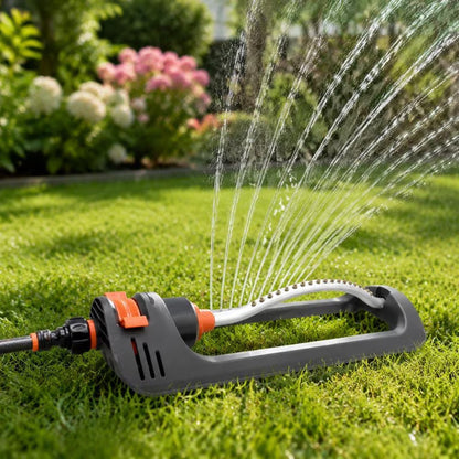 32FT Oscillating Lawn Sprinkler – Wide Coverage & 4 Spray Modes