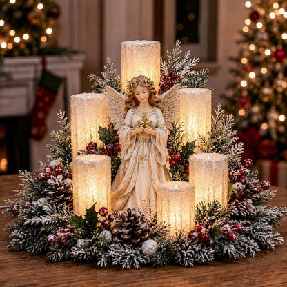 HOT SALE 50% OFF🌲Christmas Lighted Centerpiece with Flameless Candle Glow