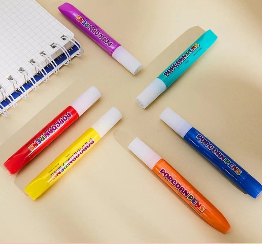 Six colorful Magic Puffy Pens