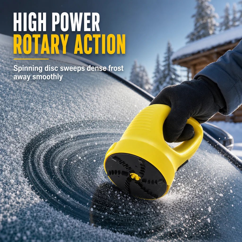 🚗⚡ Electric Car Windshield Snow Scraper & De-Icing Tool for Fast Winter Snow Removal 🌨️🧊💨