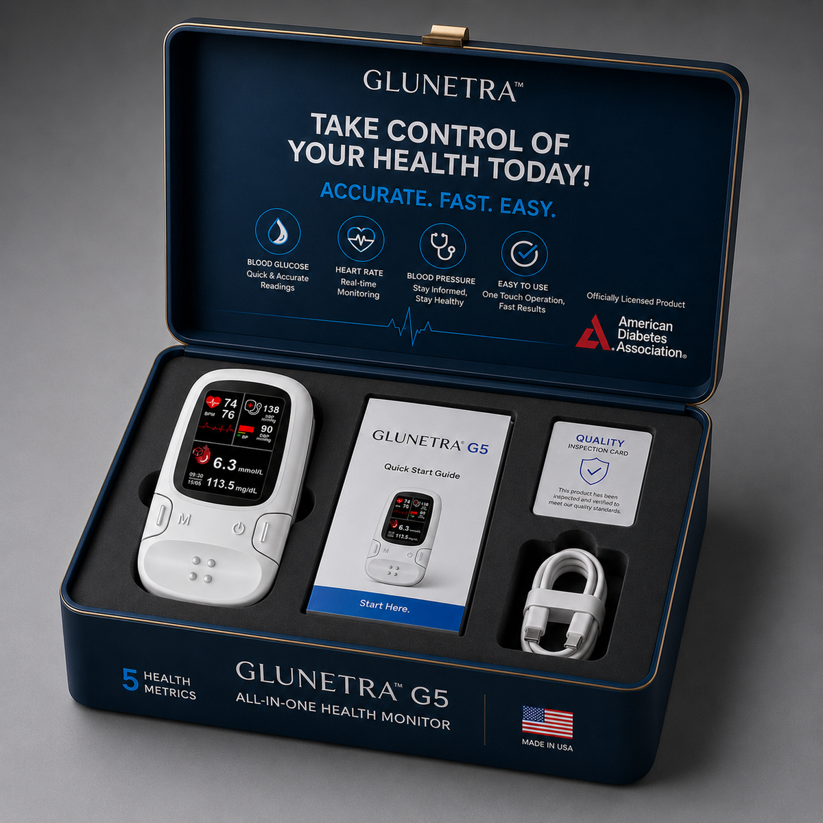 💙Portable Digital Wellness Device – 🩺Compact Design, One-Touch Operation & Easy-to-Read Display