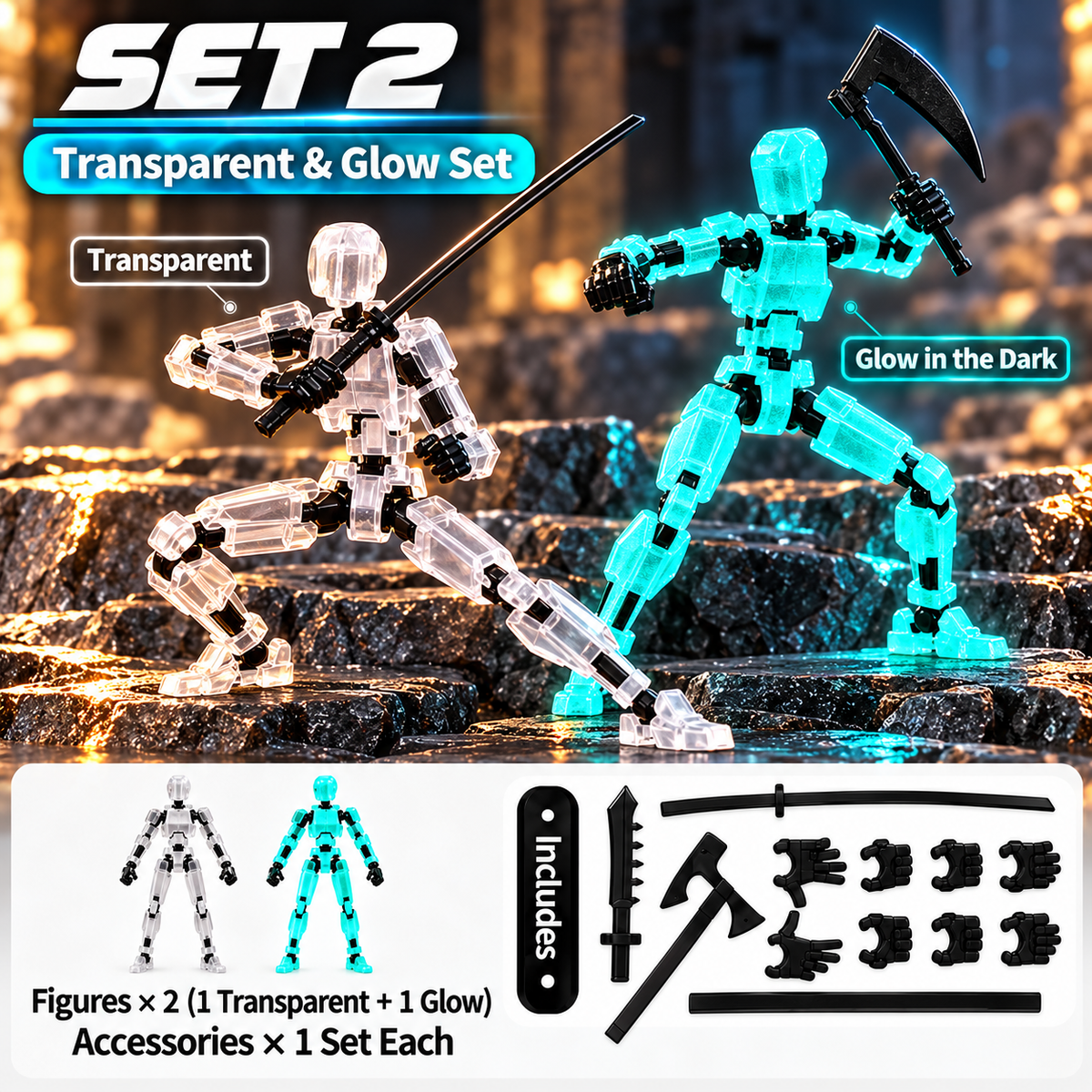 ⚔️💥 Build Your Own Robot Army – Fully Poseable Action Figures with Swappable Weapons