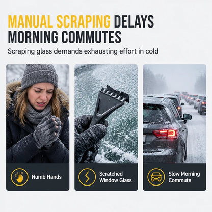 🚗⚡ Electric Car Windshield Snow Scraper & De-Icing Tool for Fast Winter Snow Removal 🌨️🧊💨