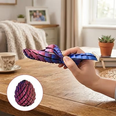 3D Printed Twisted Dragon Egg – Sensory Fidget & Stress Relief Toy