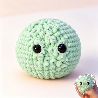 🧶Crochet Bubble Squishy Ball – Soft Squeeze Fidget Toy