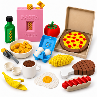 🖨️3D Printed Food Fidget Toys – No Printer Needed