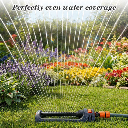 32FT Oscillating Lawn Sprinkler – Wide Coverage & 4 Spray Modes