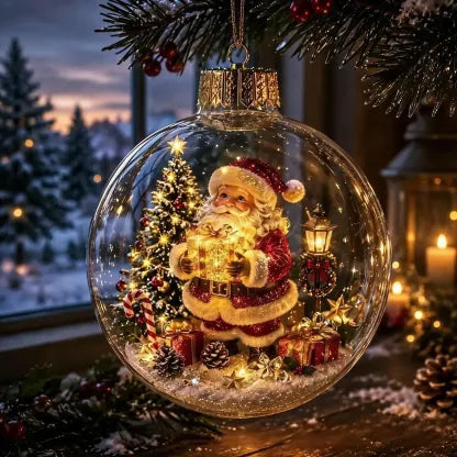 Glowing Christmas Diorama Ornament — A Tiny Holiday World