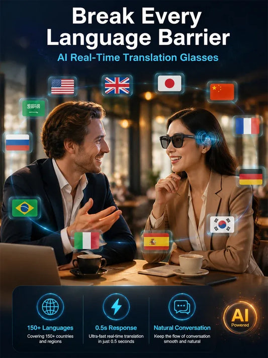 👓AI Translation Glasses with Bluetooth Audio & Calls
