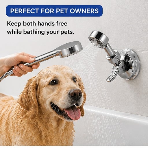 Adjustable Shower Head Holders Removable Suction Cup Shower Head Bracket No Drill Shower Head Bracket