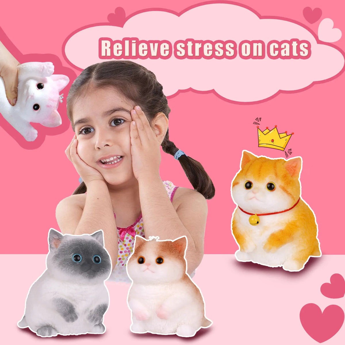 Handmade Silicone Squeeze Toy - Cartoon Stress Relief Toys for Autism, Hyperreal Kawaii Simulation Cat/Dog, DIY Unique Gifts, Squishys