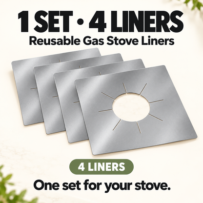🎗️ Reusable Gas Stove Burner Liners – Less Scrubbing, Easier Cleanup