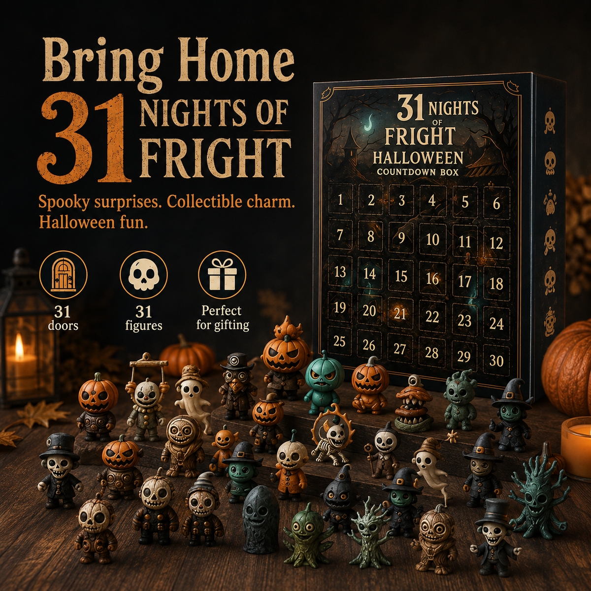 ✨31 Nights of Fright Halloween Countdown Box-Open a surprise box every day!