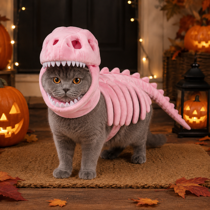 Glow-in-the-Dark 🎃Dinosaur Skeleton Pet Halloween Costume🦕