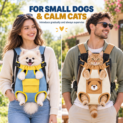 Hands-Free Front Pet Carrier for Small Dogs & Cats