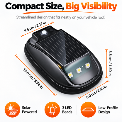 ⚡Hot Sales 🔥Solar Car Roof RGB Strobe Light - Free Remote Control Included