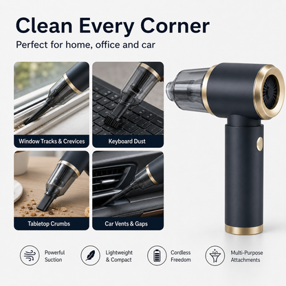 Household portable handheld vacuum cleaner for window gaps and hair dryer