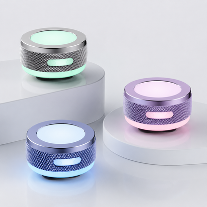 Mini Vibration Bluetooth Speaker with TWS & RGB Light – Portable Surface Resonance Speaker