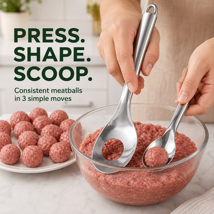 🥩 Stainless Steel Meatball Maker Spoon with Scoop 🥄