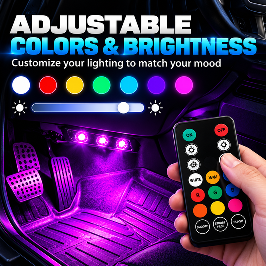 🚗✨ Wireless Car Ambient Lights – Motion Sensor & Remote Control