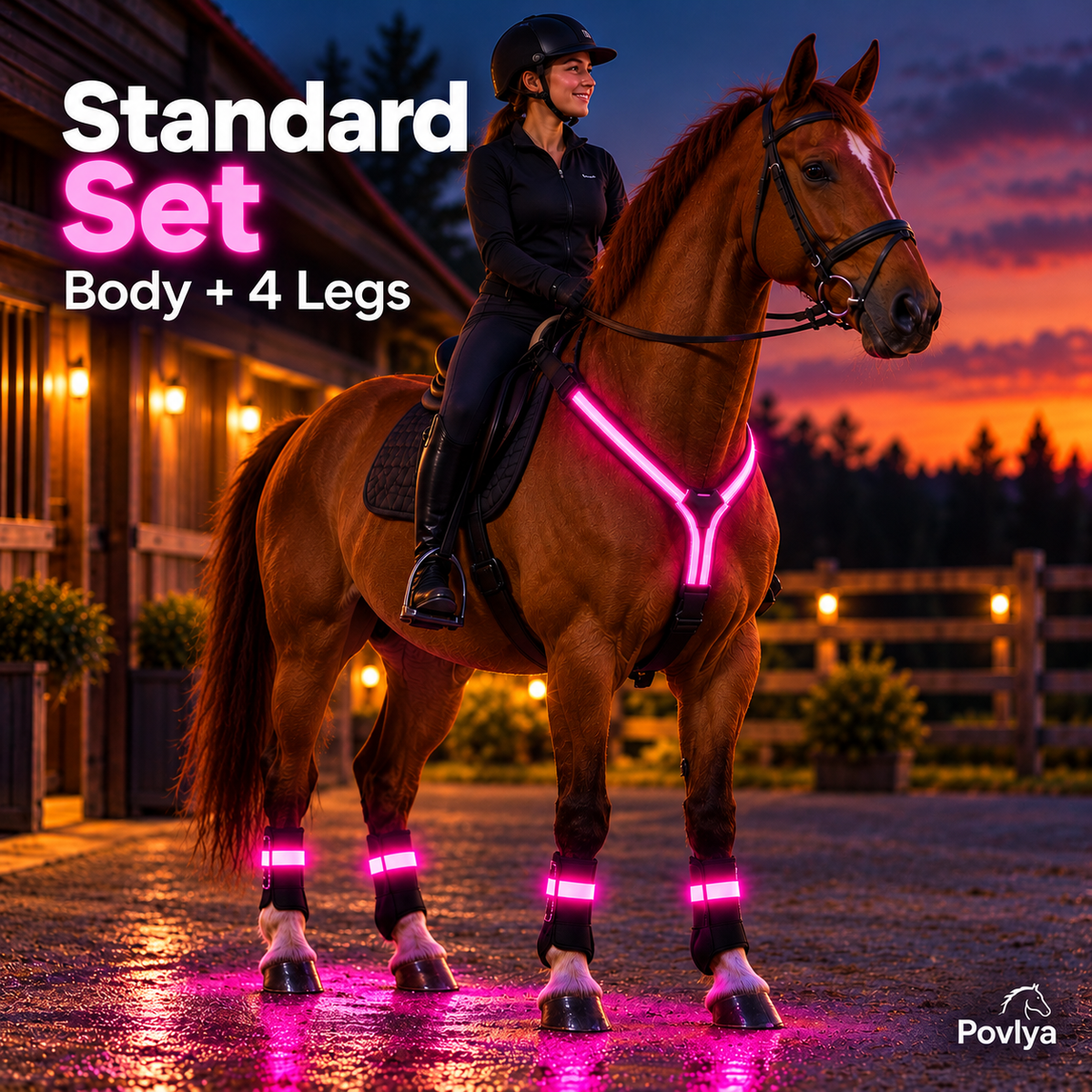 LED Horse Safety Light Set ✨ Stay Visible on Every Night Ride🐎
