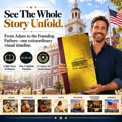 📜 Adams Time Chart 3.0 – 23-Ft Fold-Out Bible & World History Timeline | Premium Gold-Foil Edition